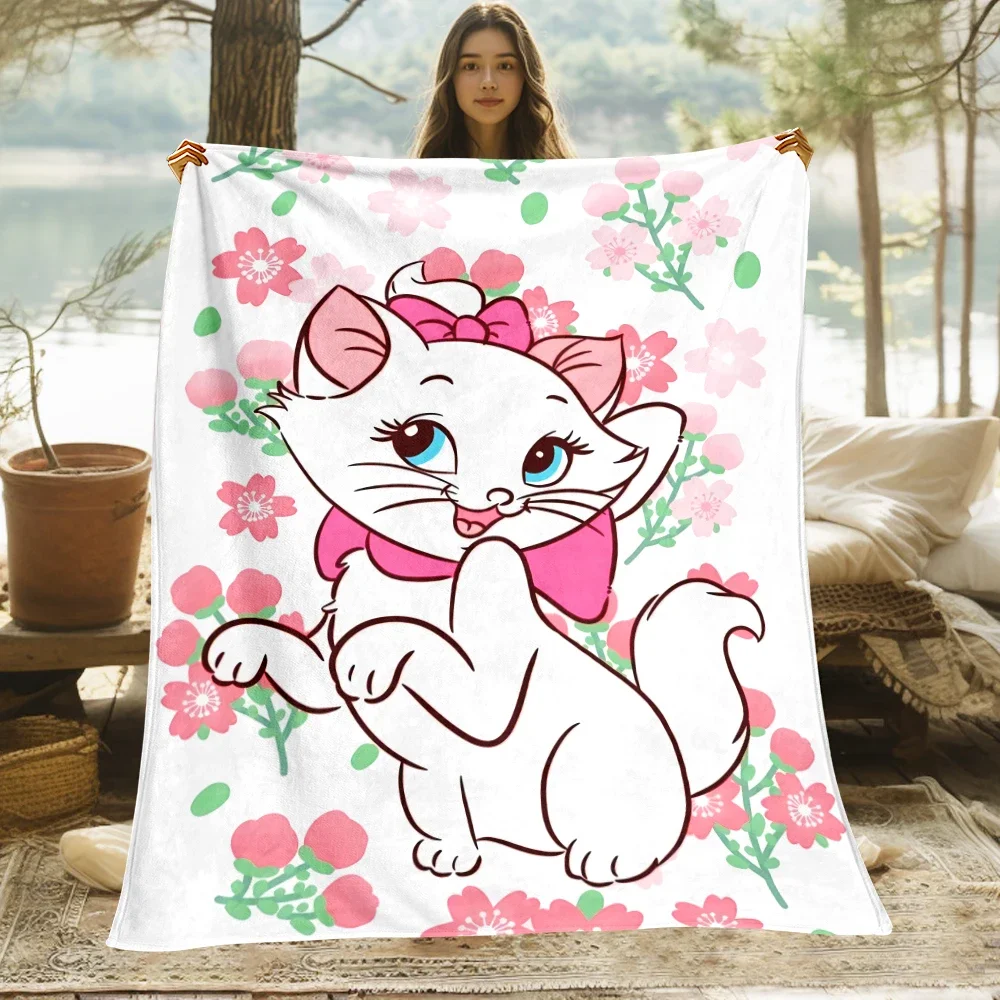 بطانية ماري كات مطبوعة عالية الدقة، رمي الفانيلا خفيف الوزن للسرير، السفر، التخييم، غرفة المعيشة، المكتب، الأريكة، الكرسي #1