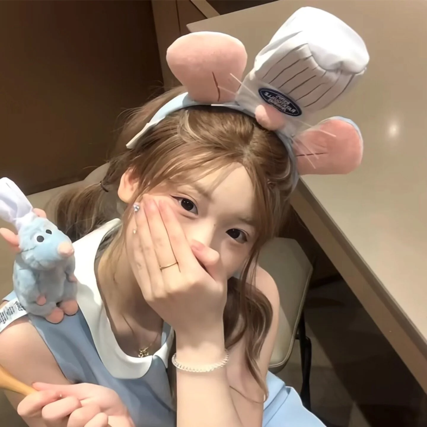 

Cute Ratatouille Remy Plush Hair Band Cute Fluffy Face Wash Headband for Women Creative Character Headwear Hair Accessory Gift