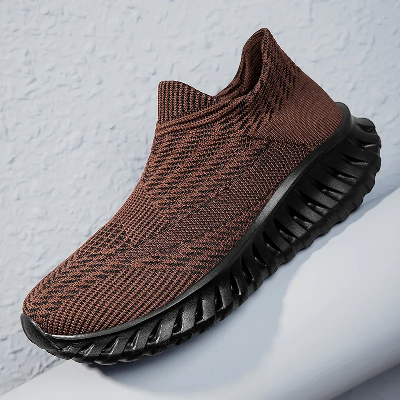 

Knitted Sock Shoes Men Women Light Platform Casual Sneakers Man Trainers Anti-Slip Slip-On Men's Sports Sneakers Plus Size 36-46