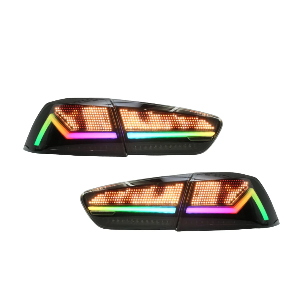 For Mitsubishi Lancer 2008-2018 Auto LED Back Lamp Assembly Upgrade RGB High Quality Highlight Dynamic Turn Light Accessories