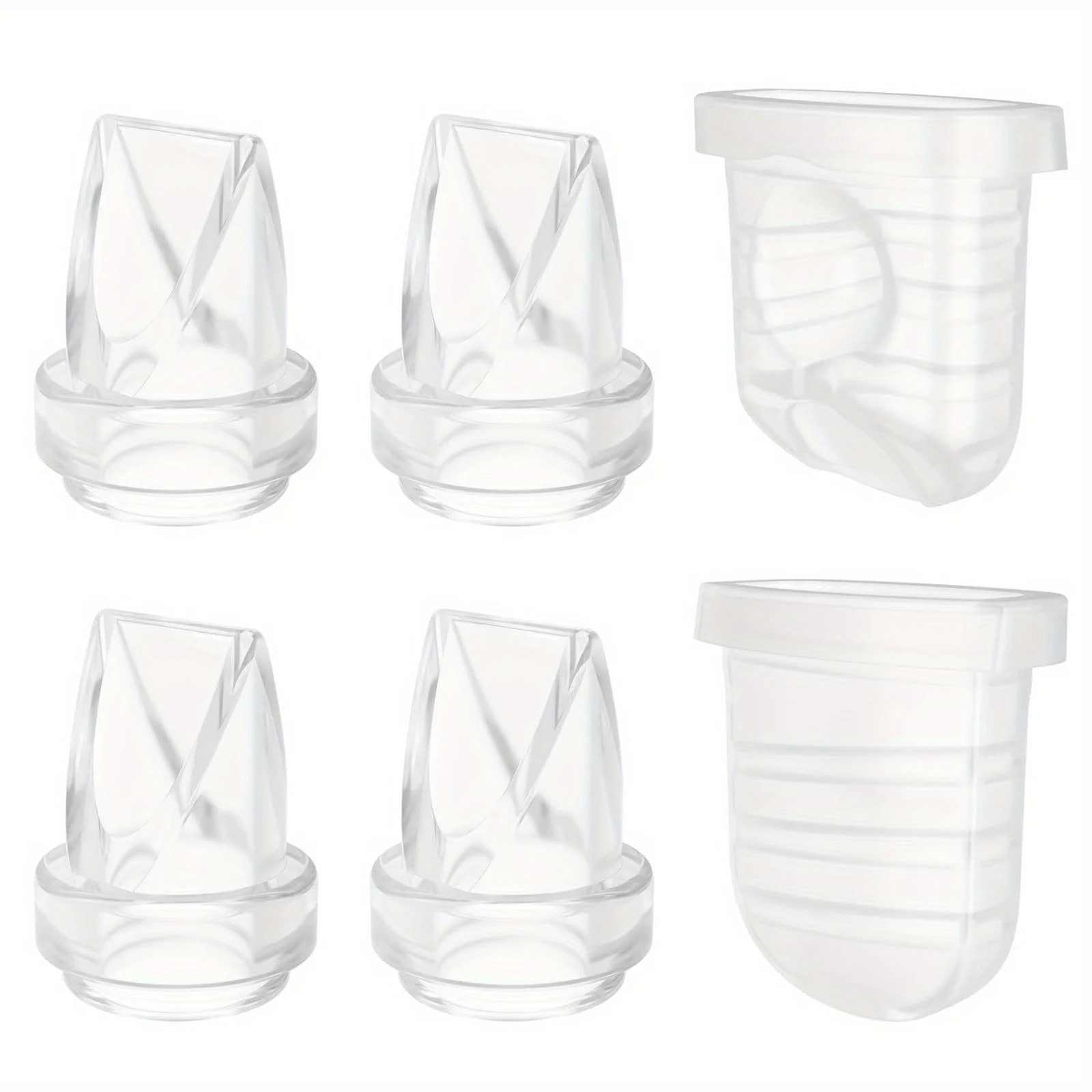 6 قطع صمام منقار البط وغشاء من السيليكون متوافق مع ملحقات مضخة الثدي eufy S1 Pro/S1/E10، NCVI/Zooawa/Nuliie S32