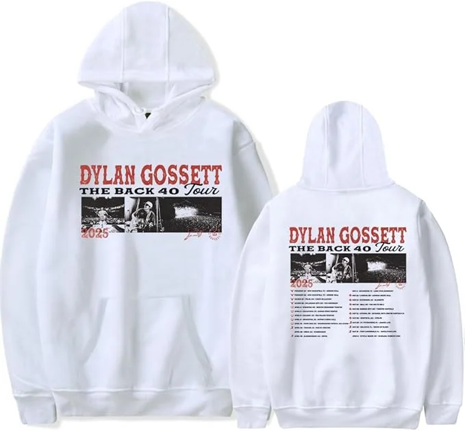 ديلان جوسيت تور 2025 هوديي ميرش للنساء/الرجال بلوزات طويلة الأكمام مقنعين الشارع الشهير