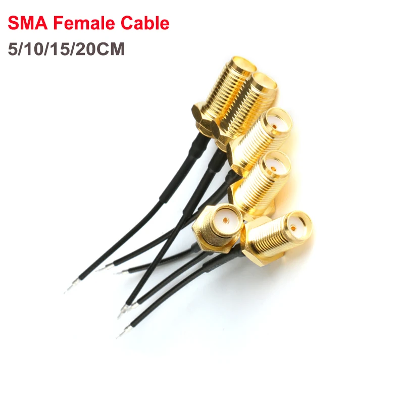 5pcs SMA C Female onnector Cable No IPX/IPEX RF/uFL/u.FL 5/10/15/20CM Coax Adapter Assembly RG178 Pigtail Cable 1.13mm