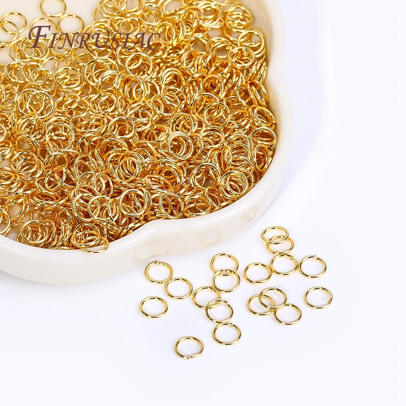 200pcs/lot 18K Gold Plated Open Jump Rings Wholesale ,Brass Metal Split Rings Connector Ring For Jewelry Making Supplies