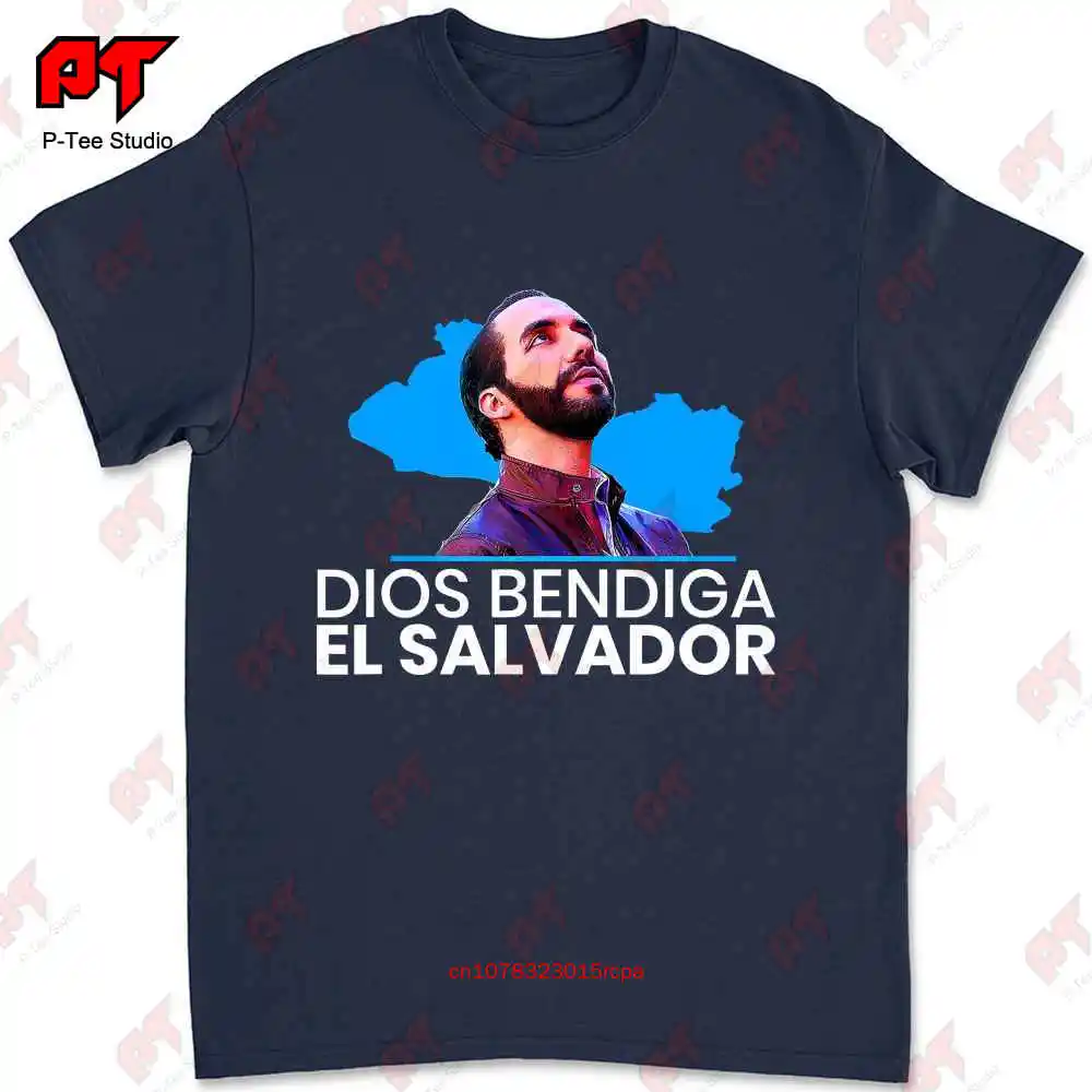 Dios Bendiga El Salvador Nayib Bukele Presidente T-shirt Tee AX3R