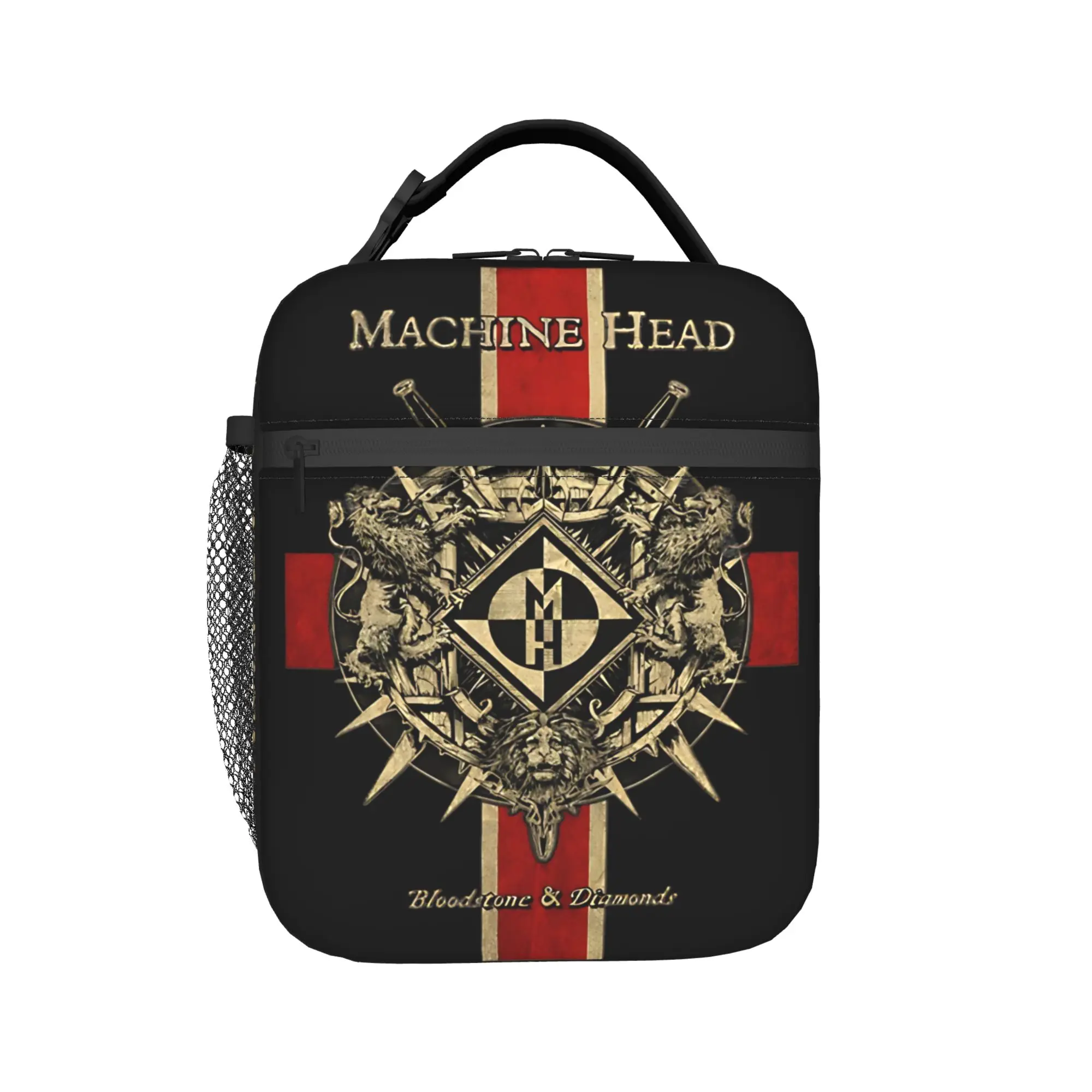 Machine Head Lunch Bag  Casual Lunch Box School Convenient Thermal Tote Handbags For Women Waterproof Graphic Cooler Bag