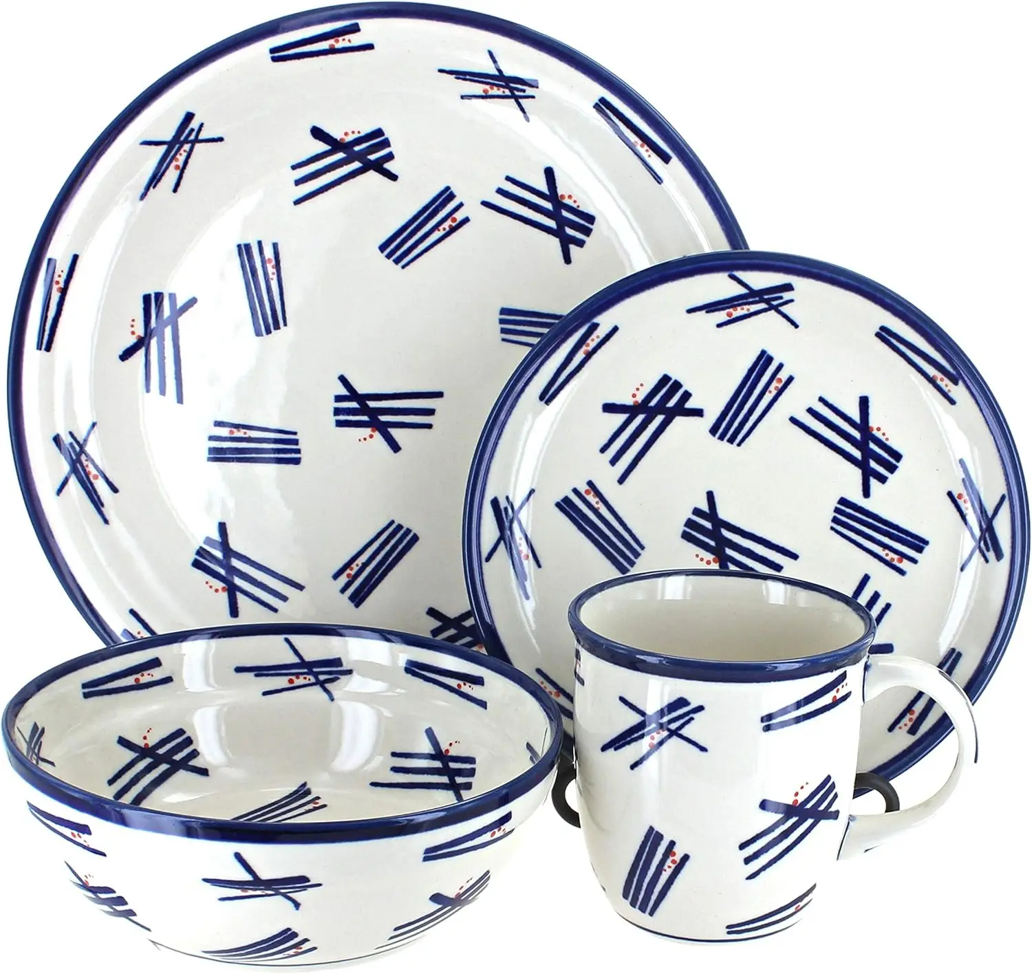 

Polish Pottery Zoe 16 Piece Dinnerware Set