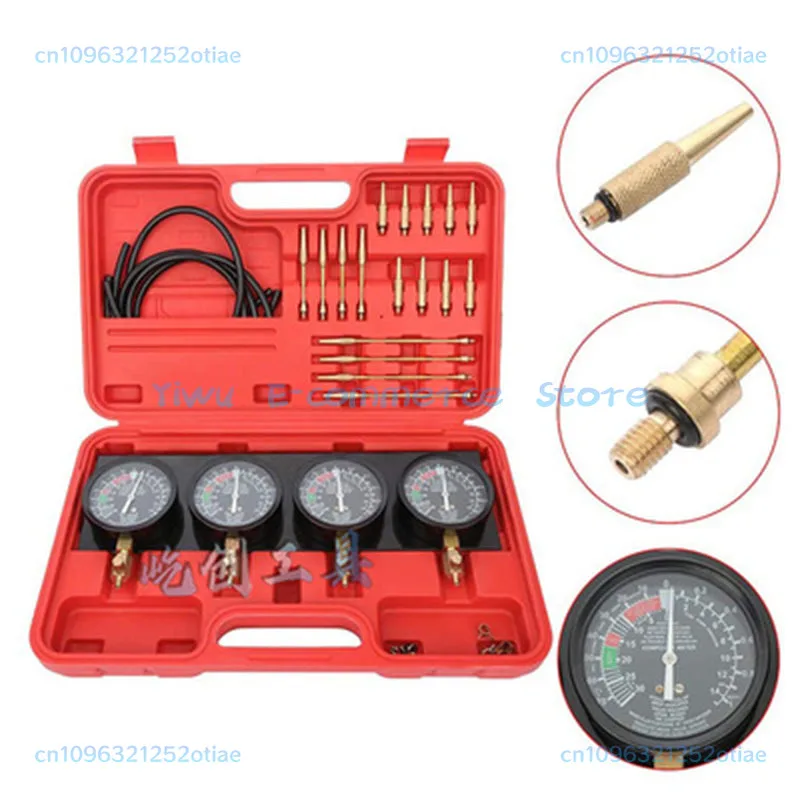 

NEW Professional Universal Car Fuel Vacuum Carburetor Synchronizer Set 4 Gauges Tool Kit For Motorcycle Car BB