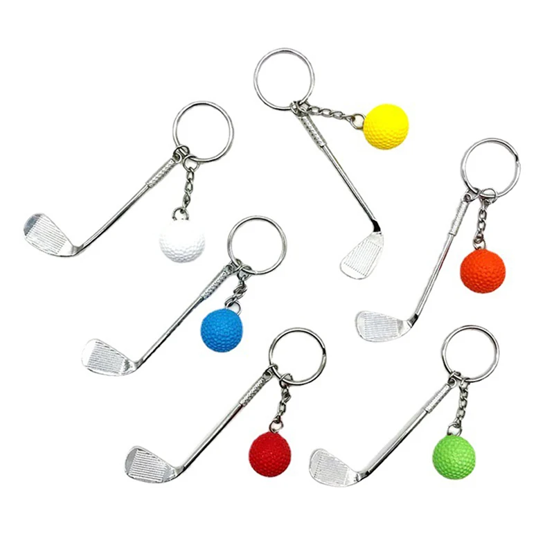 Golf Ball Key Chain Top Grade Metal Keychain Car Key Chain Key Ring Sporting Goods Sports Gift For Souvenir Ball Key Rings