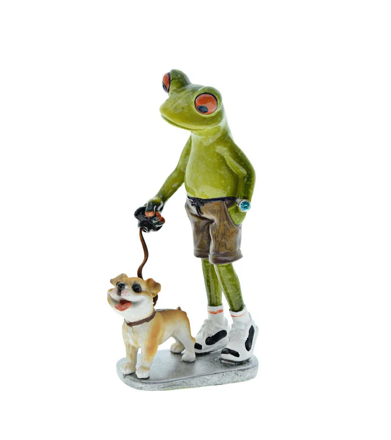 Home Decoration Resin Frog Statue ,MYBLUE Artificial Animals Figurine For Home and Garden Decor