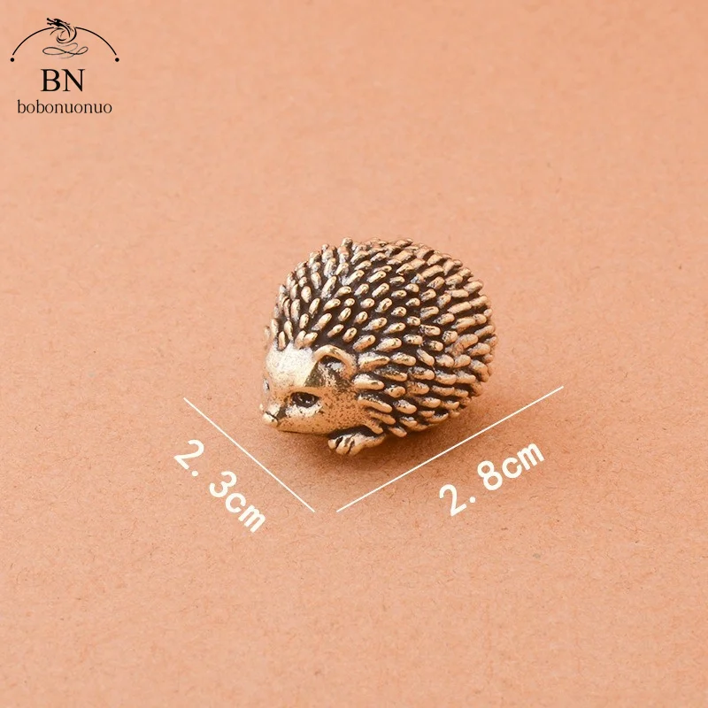 النحاس القنفذ الحلي الصغيرة الصلبة النحاس العتيقة الحيوان النحت الحرف مكتب طاولة شاي الديكور ديكور المنزل لغرفة المعيشة