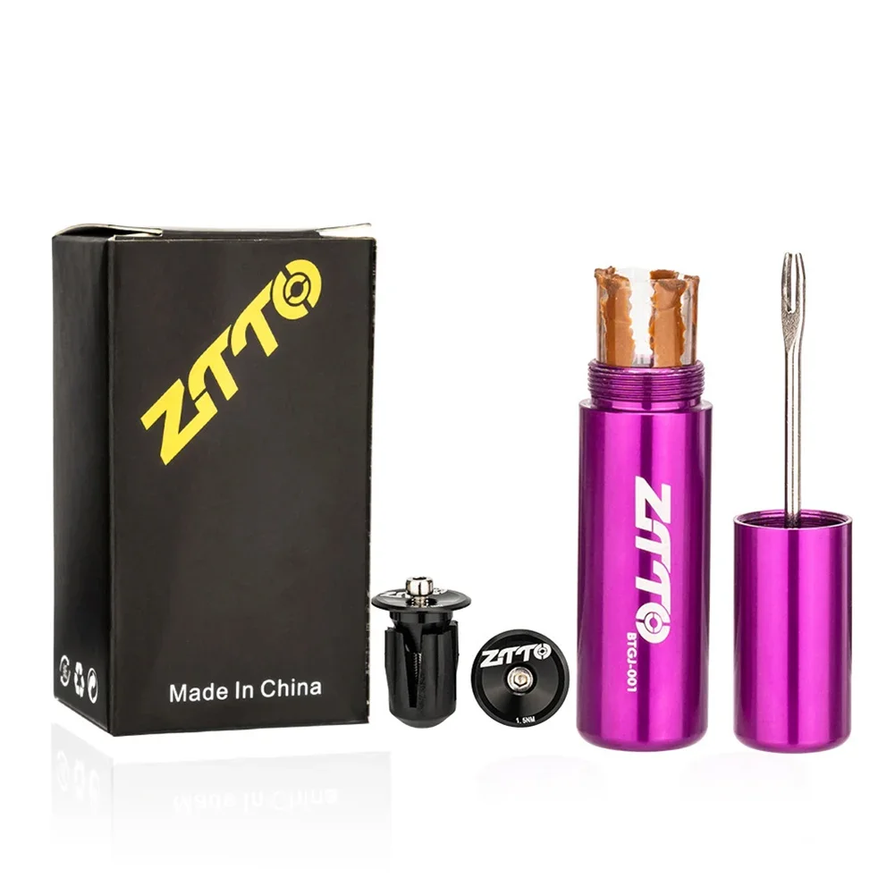 ZTTO-kit de reparación de neumáticos sin cámara, herramienta de servicio de neumáticos de bicicleta, rayas de goma, Kit de reparación de neumáticos de bicicleta, accesorio de ciclismo de aleación de aluminio