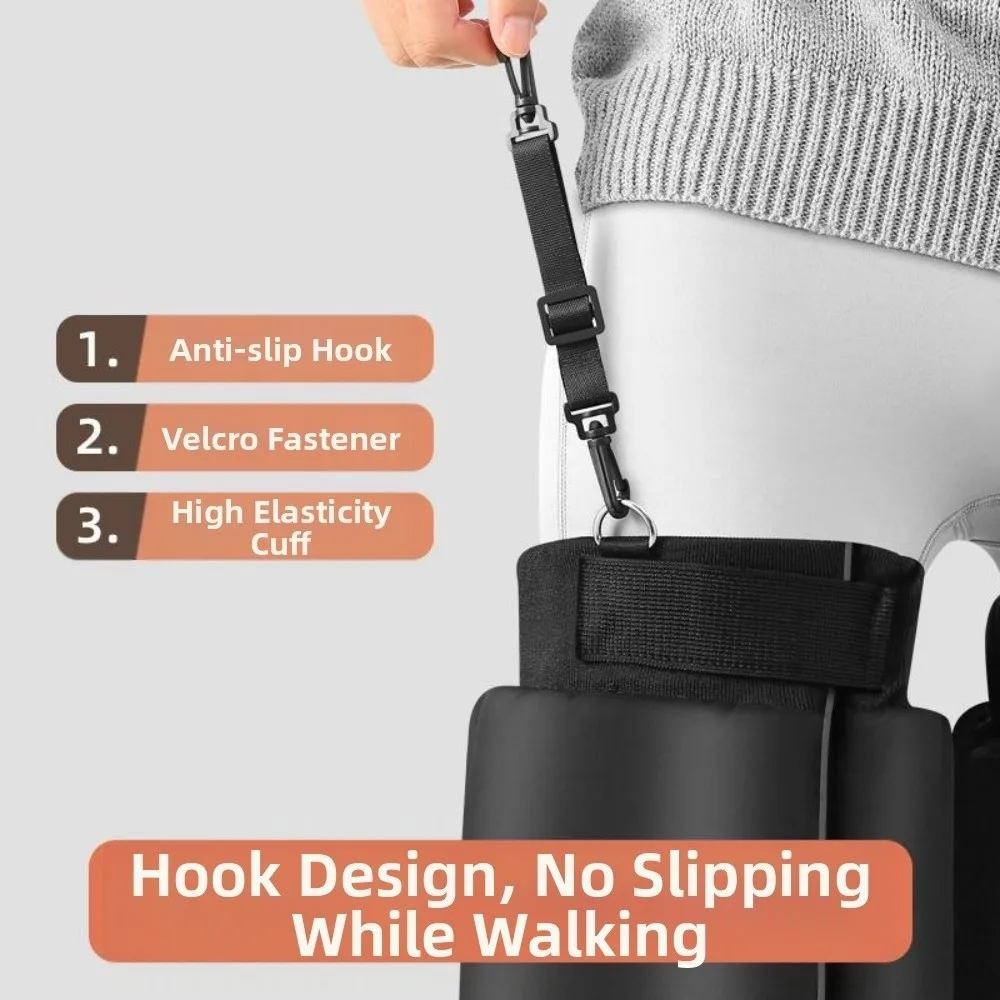 

70CM Winter Extended Motorcycle Knee Pads Thicken Cotton Velvet Cycling Leg Warmer Protection From Cold Anti-slip