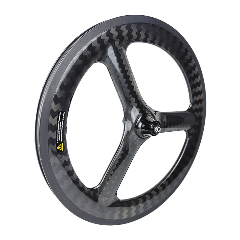 20 Inch 406 3 Spokes Front Carbon Wheel Trispokes Ceramic Bearing 74 100 Rim 6 Bolts Disc Brake BESKARDI For Birdy Dnhon Tern