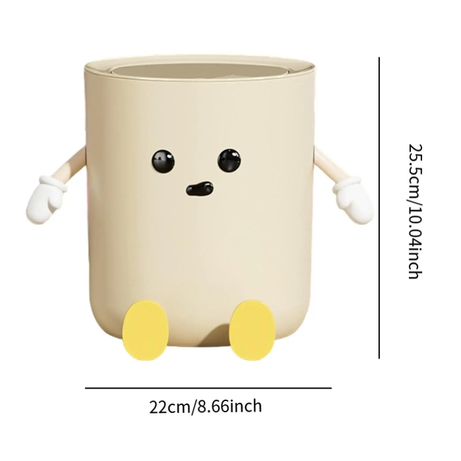 Cute Trash Can Unique Wastebasket Waste Can Waste Basket Practical Stylish Trash Bin for Office Study Room Bedroom Toilet Dorm