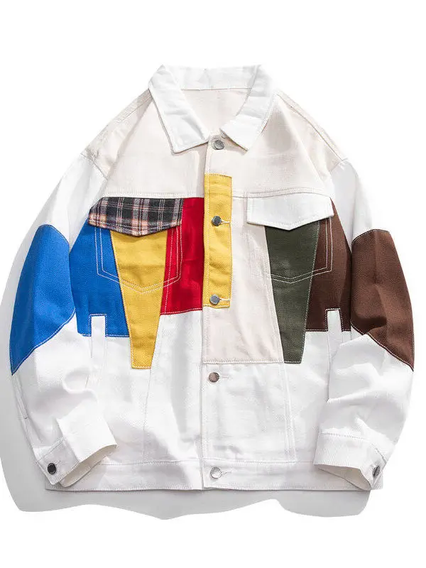 

Мужская джинсовая куртка в гонконгском стиле: модная, повседневная, для работы, весна-осень, новинка, в стиле кэжуал, верхняя одежда