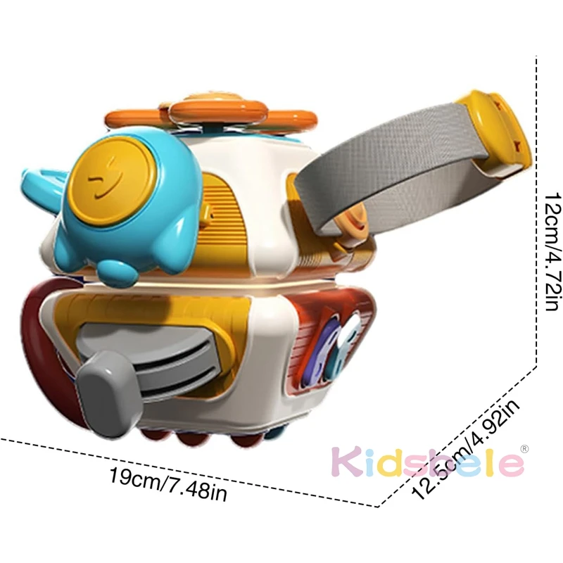 Busy Cube Sensory Toddler Toys Activities Baby Toy 0-3 Year Old Airplane Plane Car Travel Activities Early Education Fidget Gift