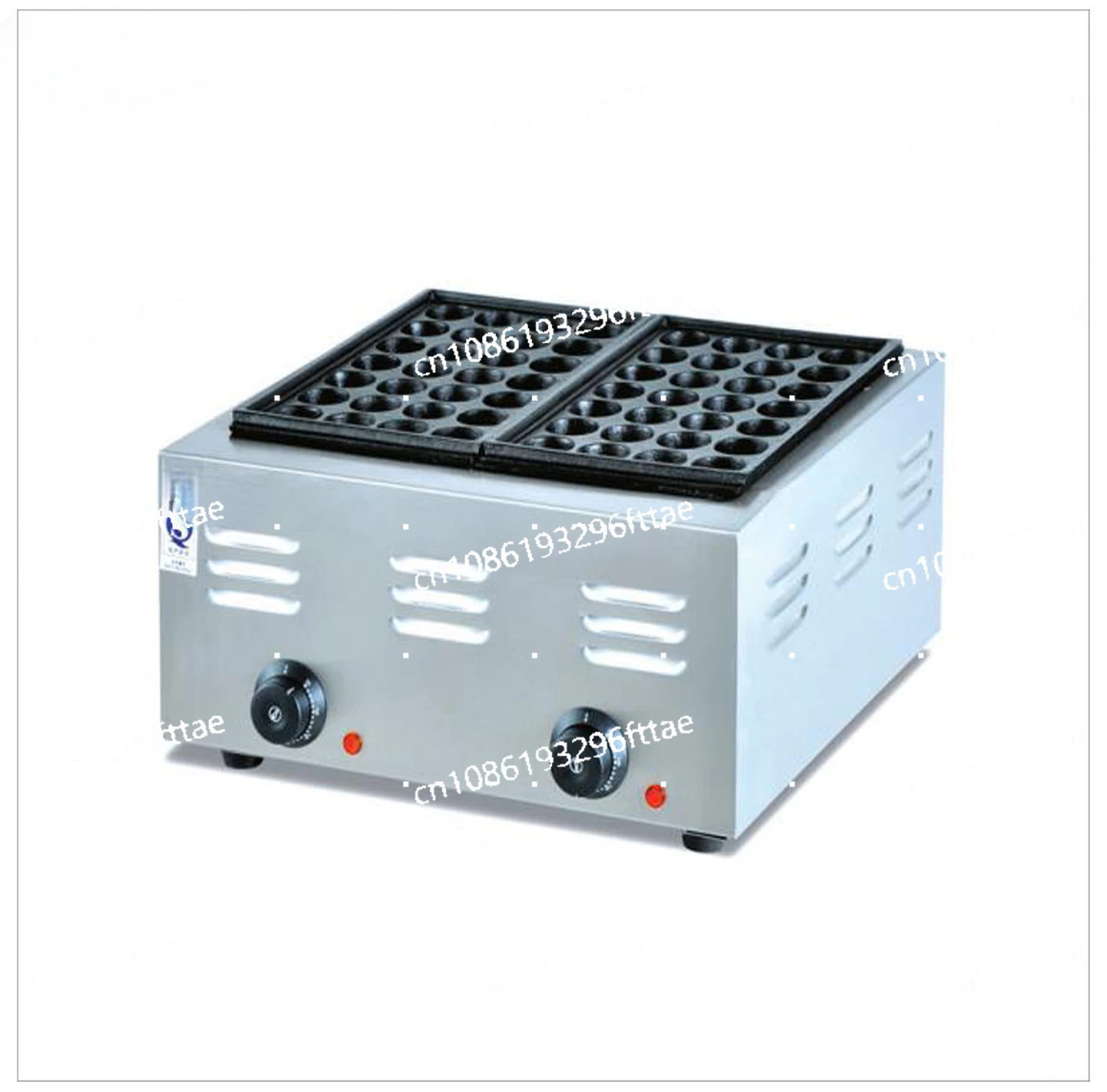 Cooking Electric Fish Ball Grill  Machine Hot Double Plates Commercial Three Plate Snack Machine