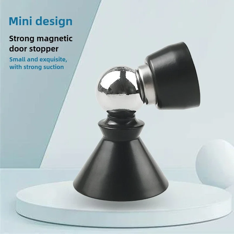 

Mini Zinc Alloy Ultra Short Door Stopper for Bedroom, Bathroom Strong Magnetic Collision Avoidance, Silent and Invisible Suction