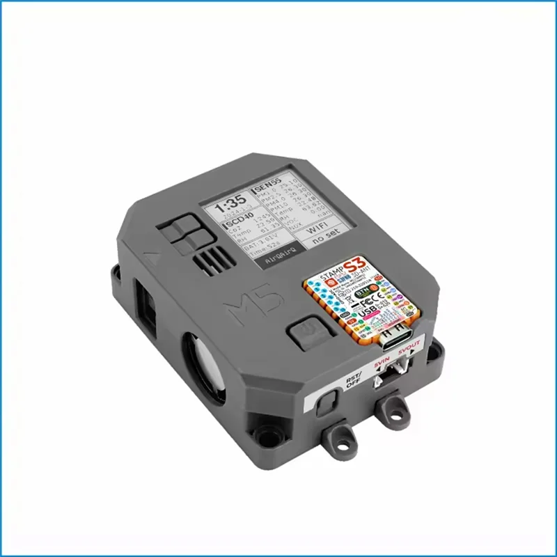 Kit de sensores de monitoreo de calidad del aire, pantalla de tinta de 1,54 pulgadas con SEN55 y SCD40 para detección de aire, dispositivo Iot programable