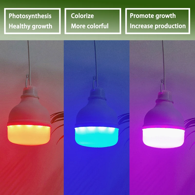 USB LED Full-spectrum światło do uprawy roślin światło punktowe dla roślin w pomieszczeniach z przyciskami regulacyjnymi w trzech kolorach i kloszem PC