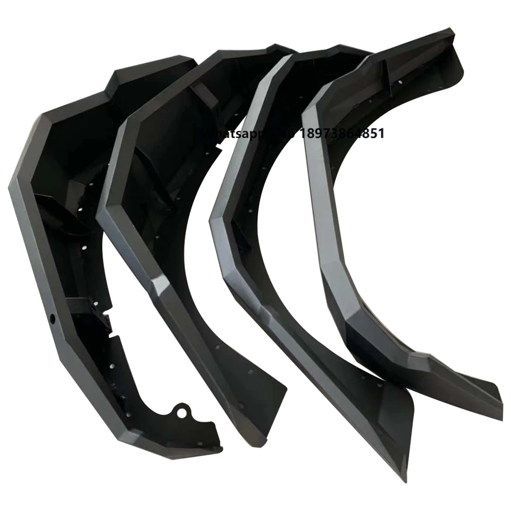 

Black Aluminum Alloy Wheel Eyebrow Front Rear 4pcs Fender Flare for Jeep for Wrangler JL 2018+ JL1064
