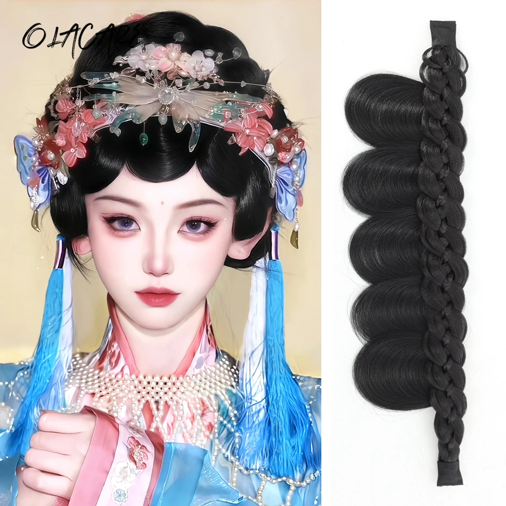 

OLACARE синтетический парик винтажный женский Cheongsam волнистый парик с искусственной челкой антикварные вьющиеся волосы для наращивания волос головной убор стиль