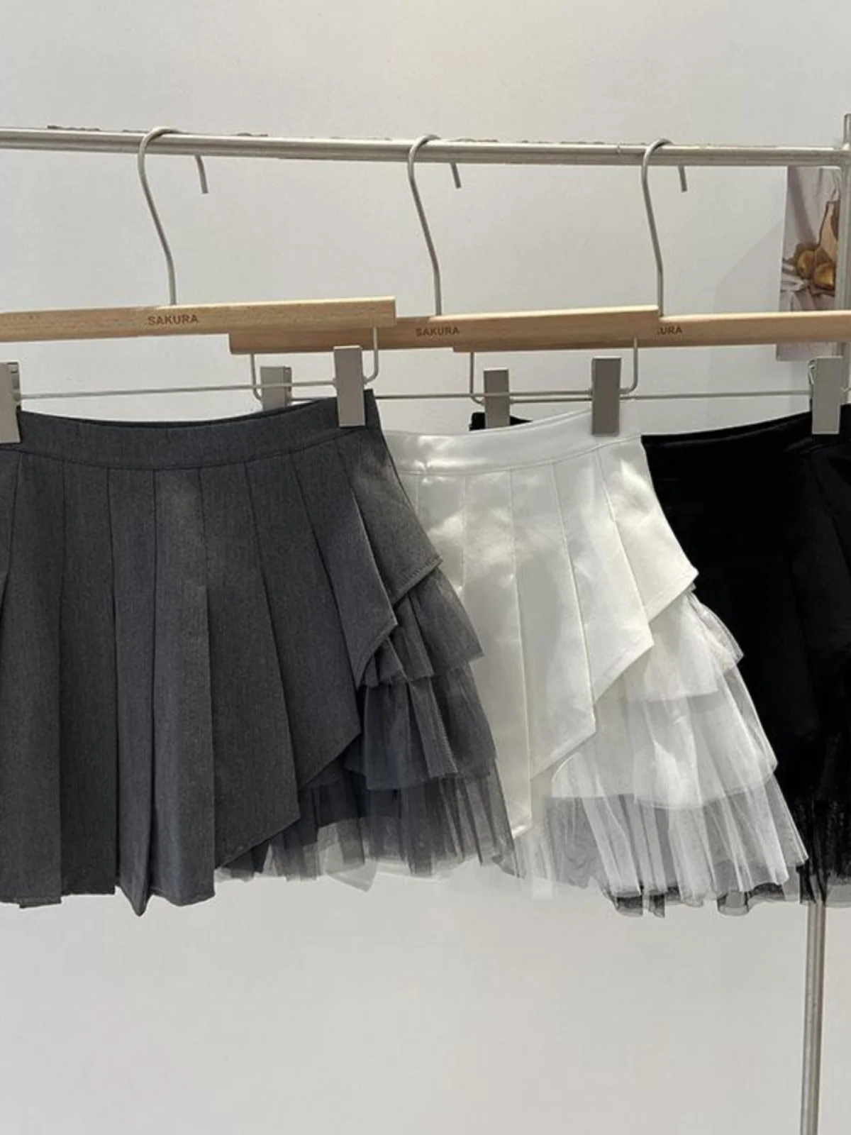 

Korean Sle High Waist A-Line Skirt Women's Spring 2025 New Design Sense Me Paneling Pleated f Body Skirts