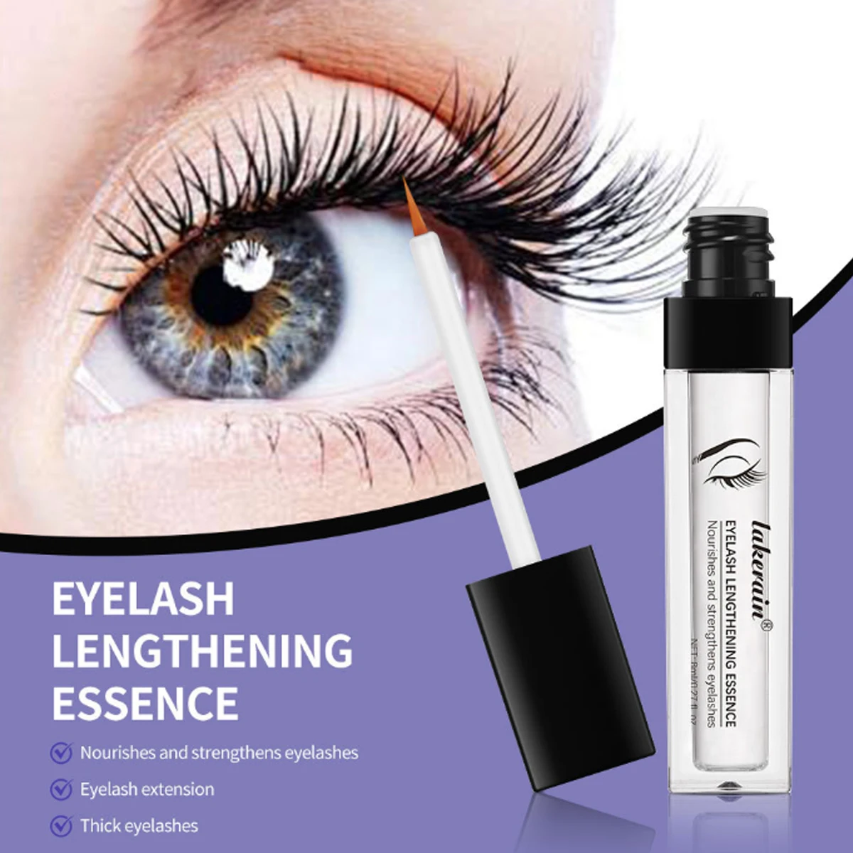 Growth Liquid Eyelash Growth Promoter Eyebrow Essence Containing Natural Peptide Are Suitable Long Thick Eyelash Growth Liquid
