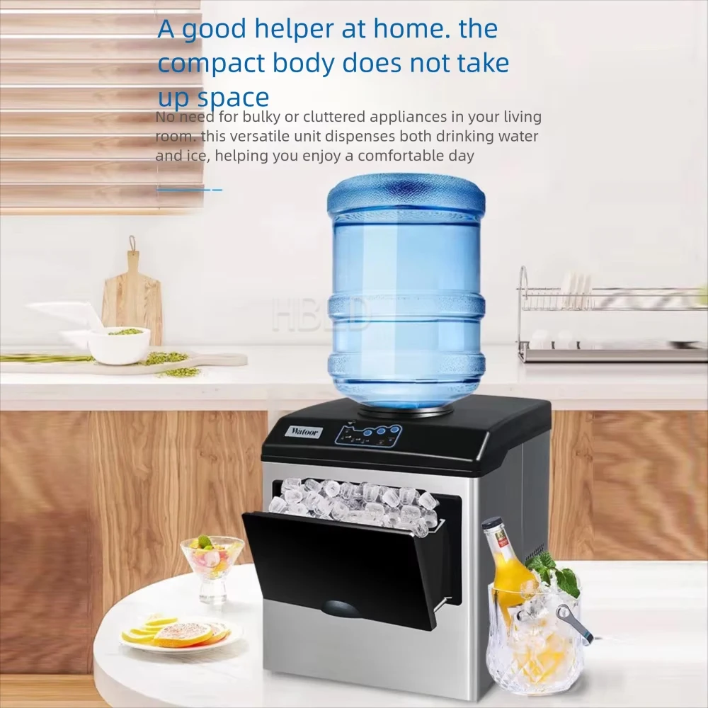 HBLD 220V Commercial Automatic Ice Maker for Household Adjustable Fast Ice Cube Making Machine