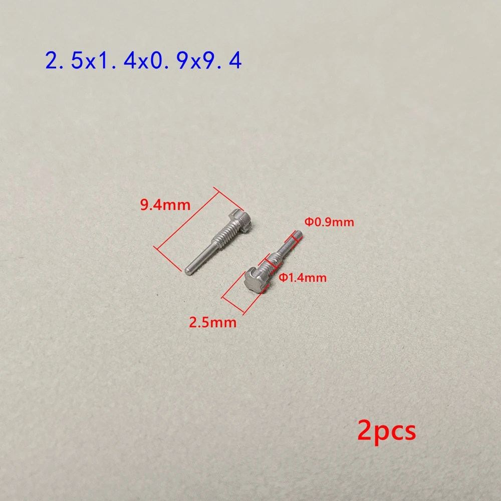 2 шт. Применимо к винтам для ремешка для часов Richard, четырехугольные/четыре звездочки, угольно-серые болты из нержавеющей стали