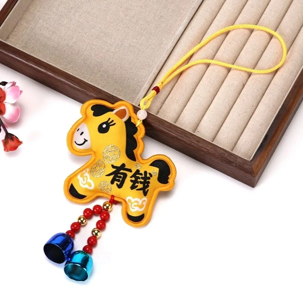 Chinese Style Horse Sachet Tassel Red Horse Kids Gift Horse Bell Tassel Pendant Bag Charms Car Horse Hanging Pendant