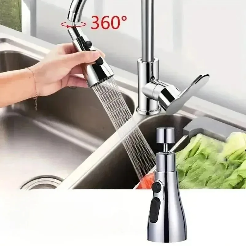 Universal 360° Rotate Kitchen Faucet Extender Aerator Plastic Splash Filter Kitchen Washbasin Faucet Bubbler Nozzle Aerator
