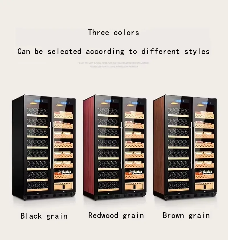 

Электрический двухдверный охладитель для сигар, хьюмидор, сигарная винная коробка, витрина, шкаф для хранения с контролем температуры и влажности