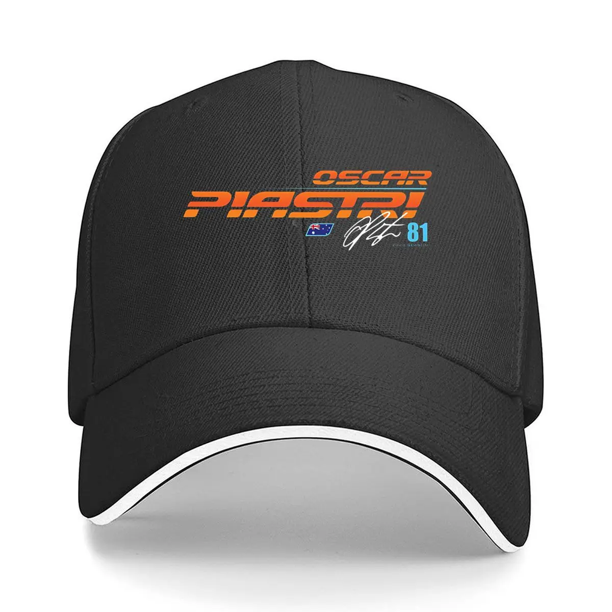 Oscar Piastri Bold Symbol Sport Art Print Sandwich Baseball Cap