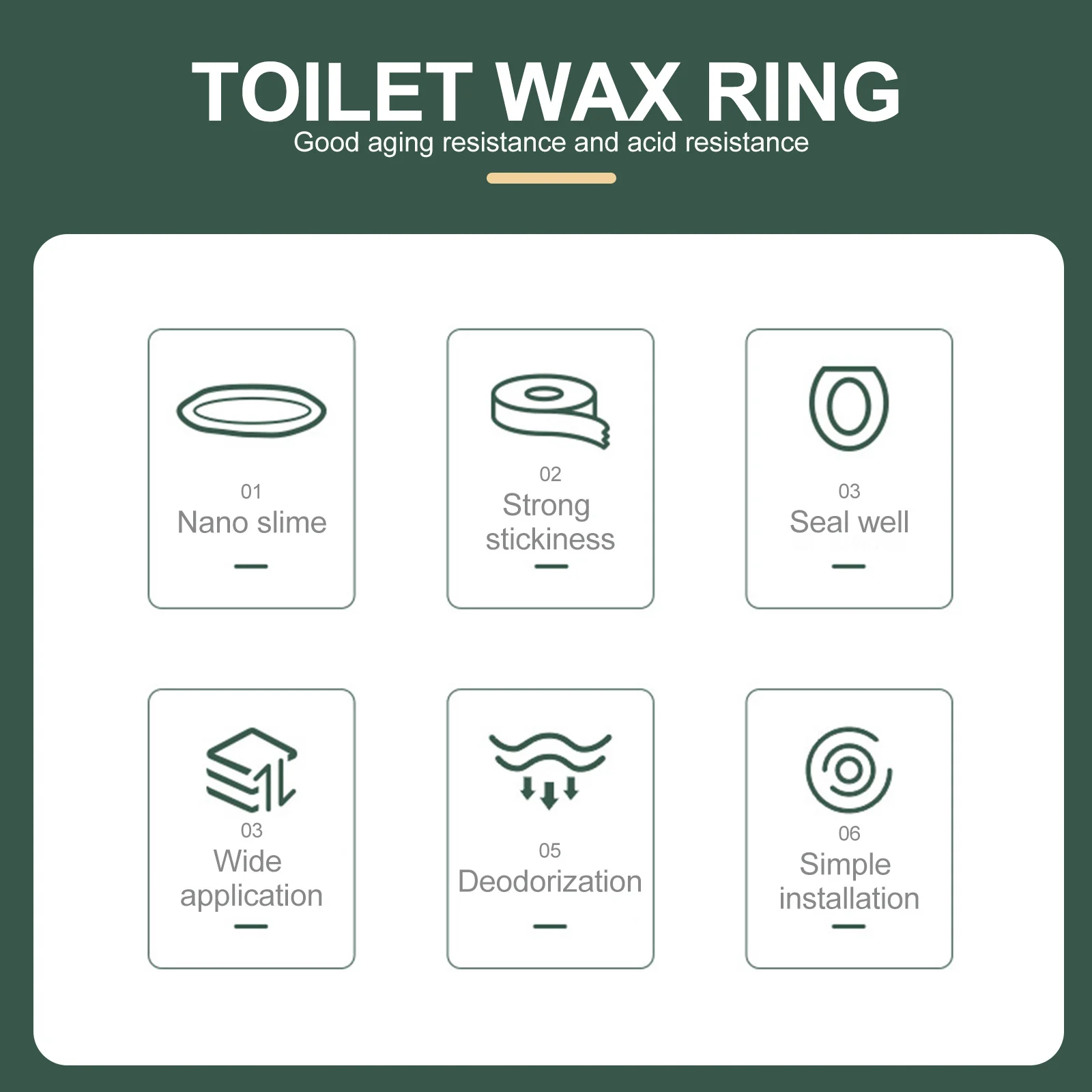 

Universal Toilet Bowl Ring Simple Lightweight Design Tight Sealing Effect Between Bowl Waste Line Durable Rubber Material