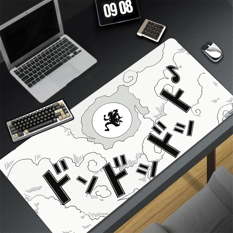 Tapete de teclado para laptop, impressão hd, anime luffy, mouse pad, preto e branco, peça única, pc gamer, escritório, tapete de mesa para casa