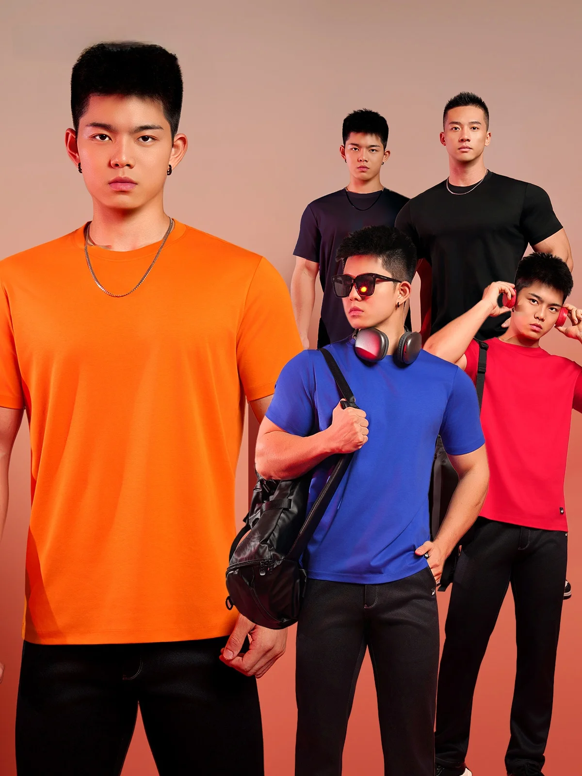 

Мужская футболка Pure Color Silk Cotton ort Sve Stand Fit Spor f Sve Fitn Base Layer irt Модная повседневная одежда
