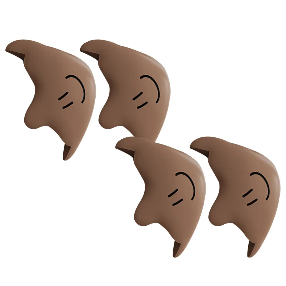 4 قطعة المضادة للتصادم ركن الحرس سيليكون واقيات زوايا الطاولة لسلامة الطفل الأثاث حواف إطار السرير رف الكتب القهوة