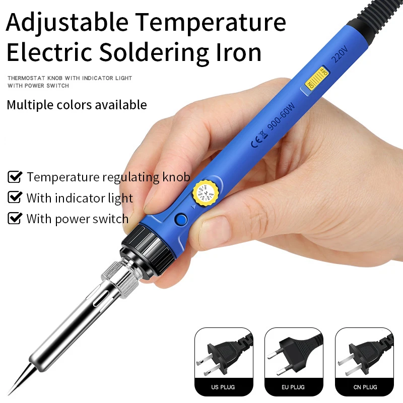 

New Soldering Iron Adjustable Temperature Electric Solder Iron Rework Station Mini Handle Heat Pencil Welding Repair Tools 60W