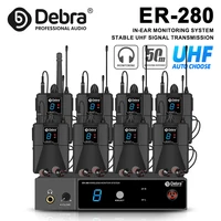 Sistema de monitoreo inalámbrico intrauditivo profesional ER-280, UHF de un solo canal con múltiples receptores, adecuado para bandas y escenarios