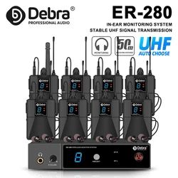 ER-280 professional in-ear wireless monitoring system, single-channel UHF with multiple receivers, suitable for bands and stages