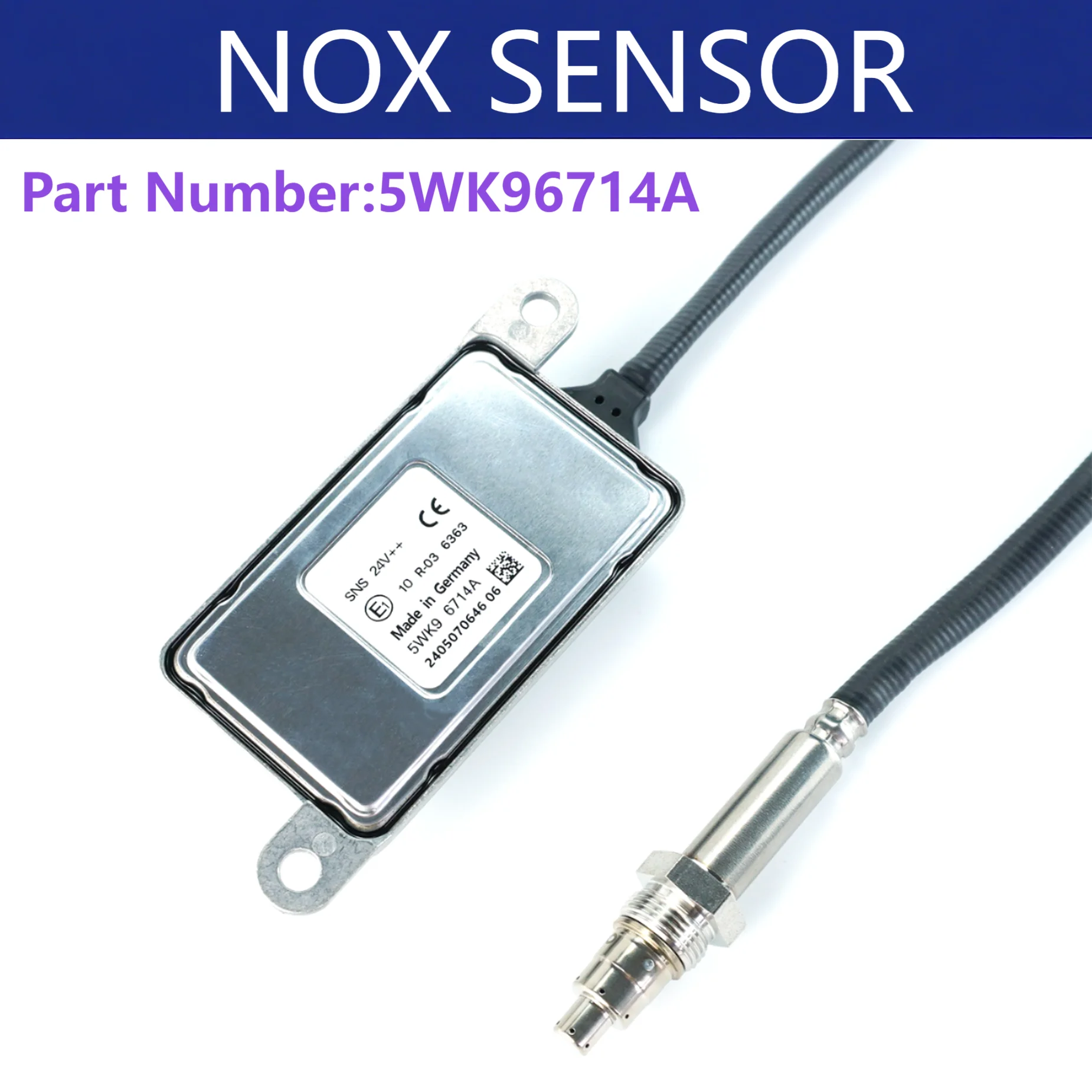 

High Quality Nox Sensor 5WK9 6714A 5WK96714A Nitrogen Oxygen Sensor 24V For Cummins Truck Parts