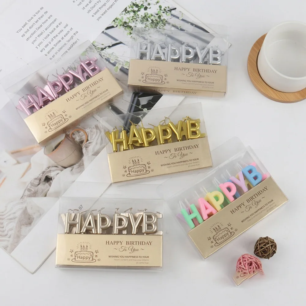 6 stücke Lange Bleistift Geburtstag Kerze Kuchen Dekorieren Lieferungen Kreative Party Bunte Kerze Kuchen Topper Set Backen Dekorationen Werkzeug – Detail 12