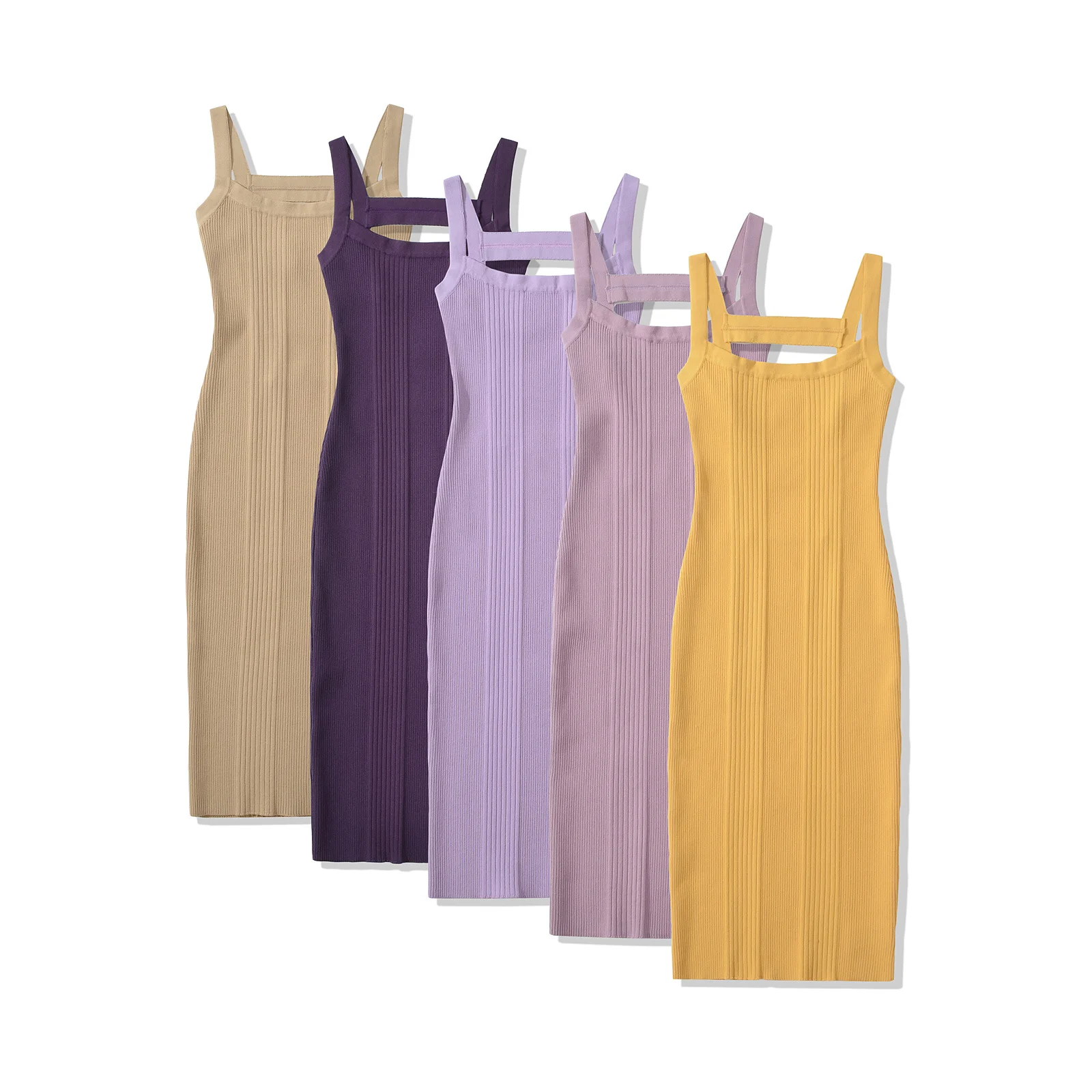 

Сексуальная бальная трикотажная юбка-миди для похудения на бретельках с запахом на основе Dr Pure Color с высокой талией без свека Bodycon Dr