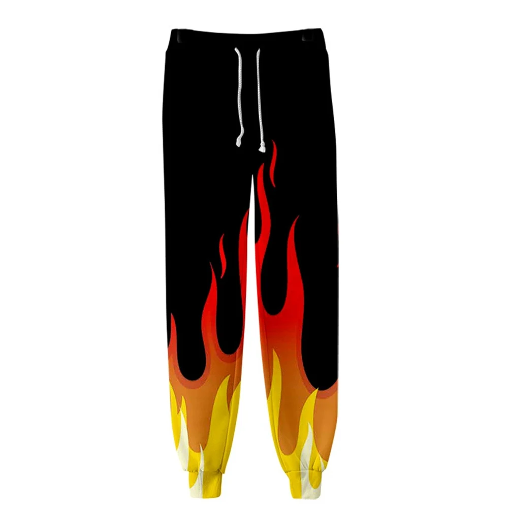 Cartoon Colorful Flame Cosplay Sweatpants Women/Men Fitness Joggers Spring Streetwear Anime Trousers Fashion Pants