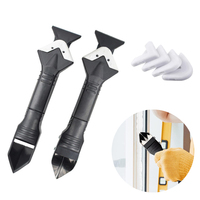 Silicone Scraper Glue Remover Knife Angle Beauty Crevice Spatula Tool Grout Scraper Kit 5in1 Multifunction Coner Caulking Tool