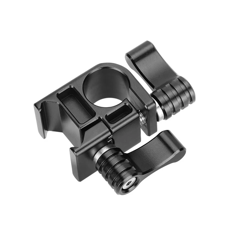 N91R-15Mm Single Hole Clamp Rig Quick Release For Dslr Cameras Monitor Viewfinder Attach