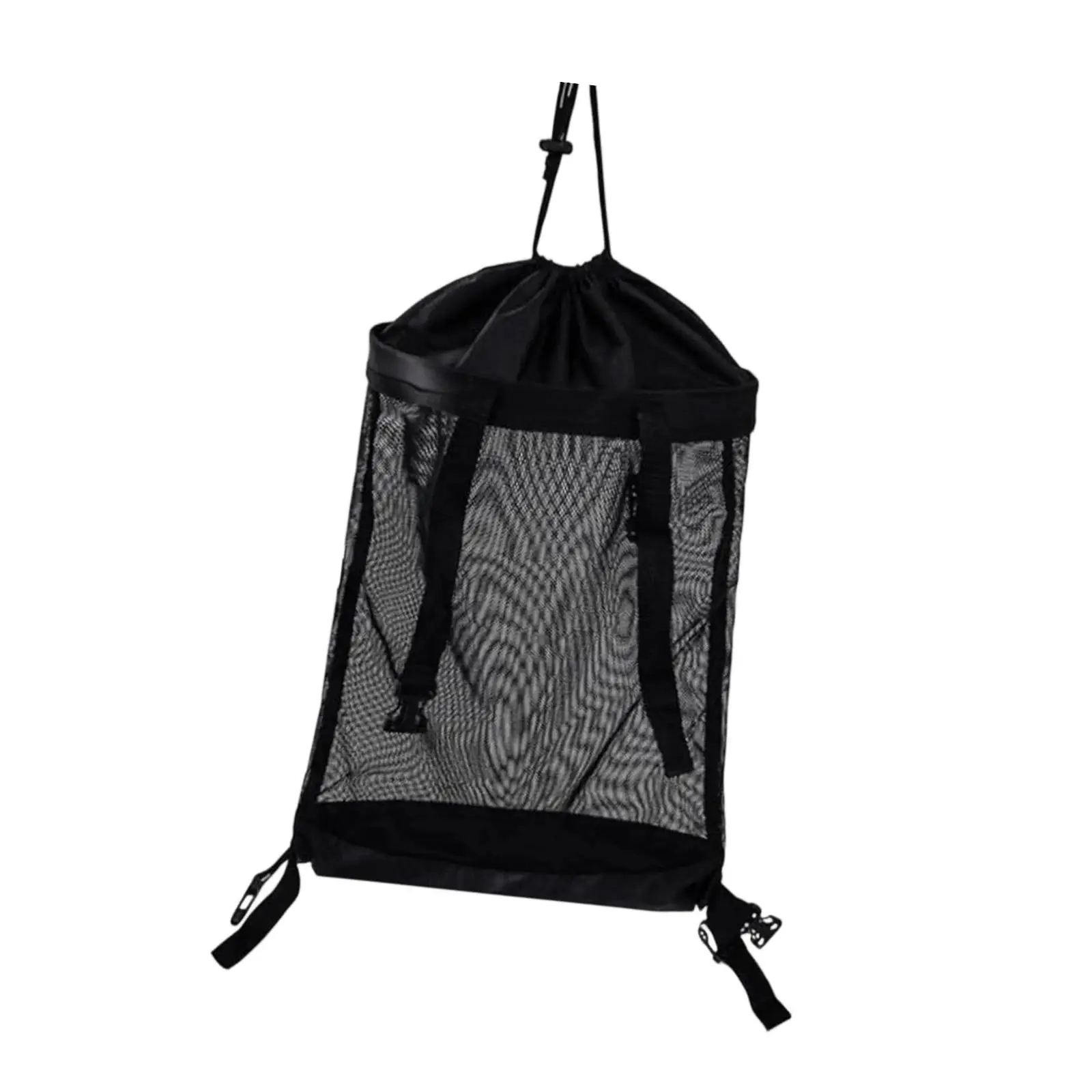 Golf Storage Bag Gifts Practical Essential Easy Use Net Bag Versatile Sturdy Garage Lightweight Organizer Trolley Bag Black