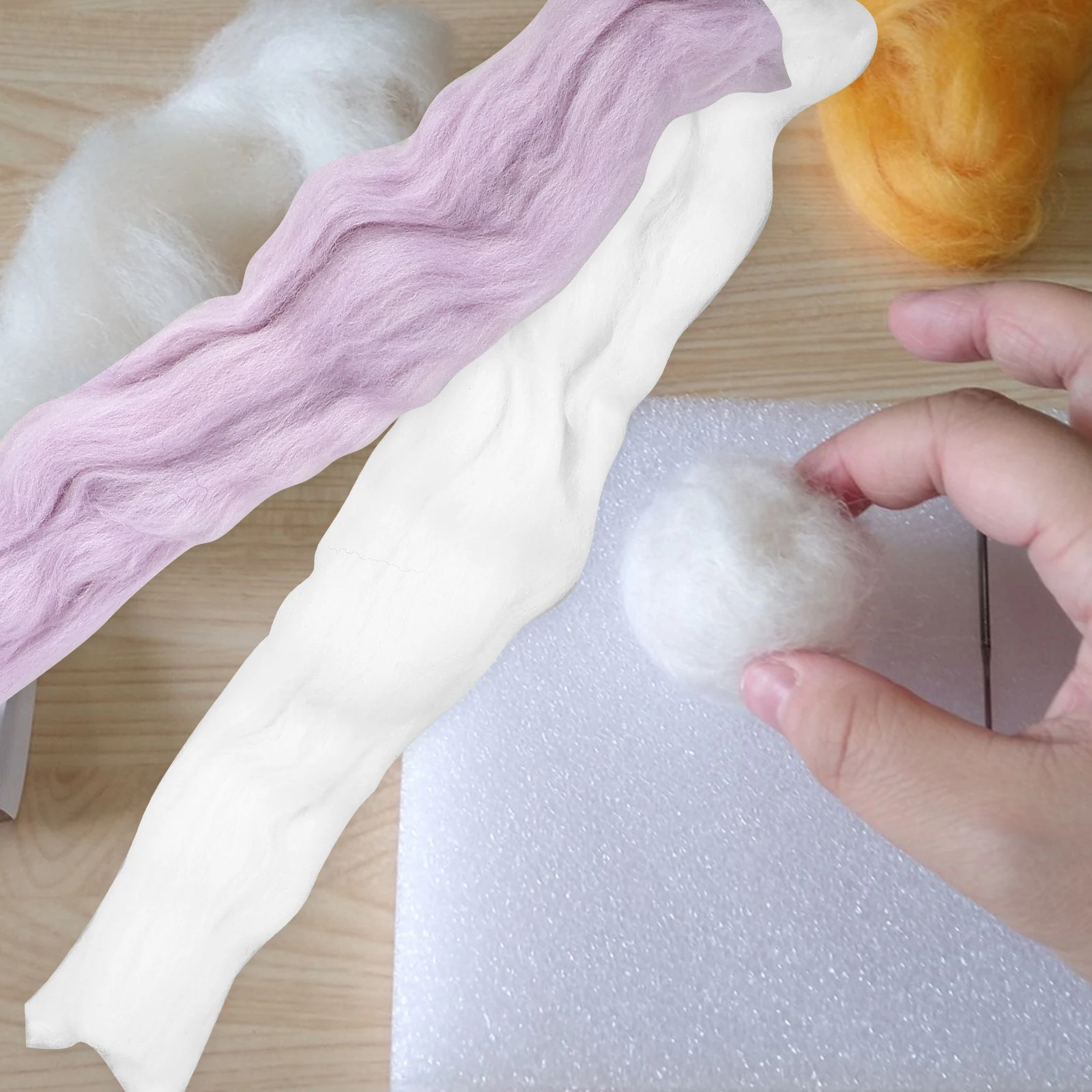 

1 Bag Wool Needle Felting Handmade Crafts Materials Diy Supplies Adults Portable Felting Kit Wool Felt Accessories Craft
